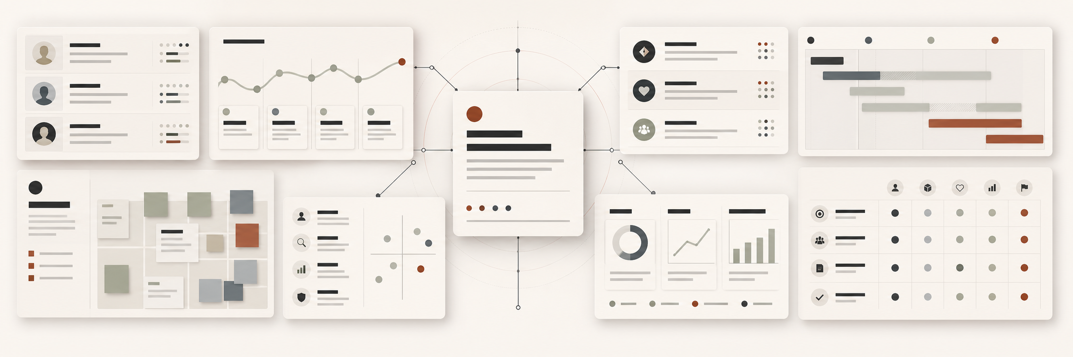 What is UX Strategy? abstract product-window editorial cover